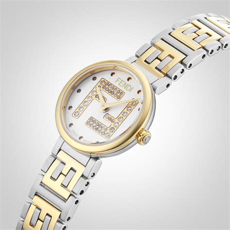 fendi forever watch two tone gold and stainless|fendi ff diamond.